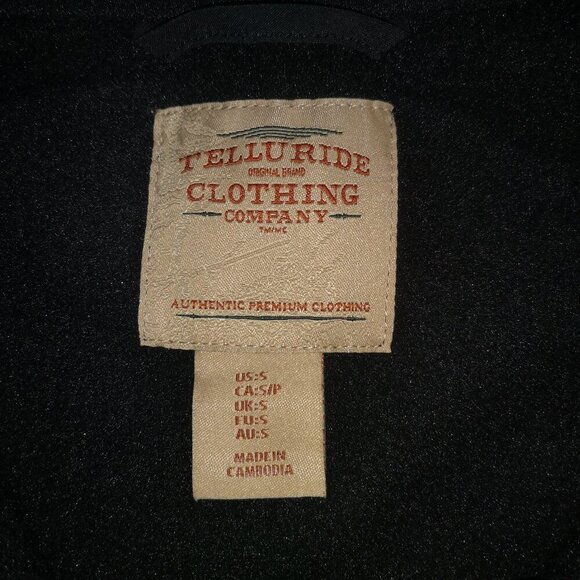 NWOT Telluride Clothing Co. Men's Size Small Full Zip Black Fleece Jacket - Picture 3 of 11